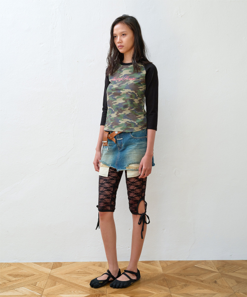 LOVE RAGLAN LS TEE CAMO