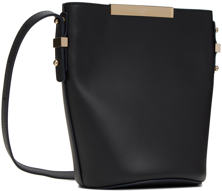 Black mini bucket bag