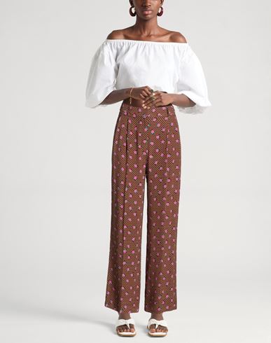 Woman Pants Brown Size 10 Silk