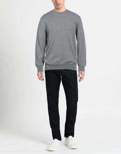 Man Sweater Grey Size 44 Merino Wool