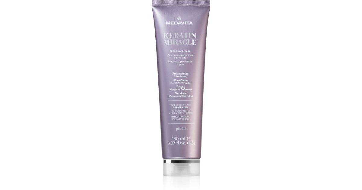 Medavita Keratin Miracle Sleek Maschera Moisturizing Smoothing 500 ml — Maschera Hair