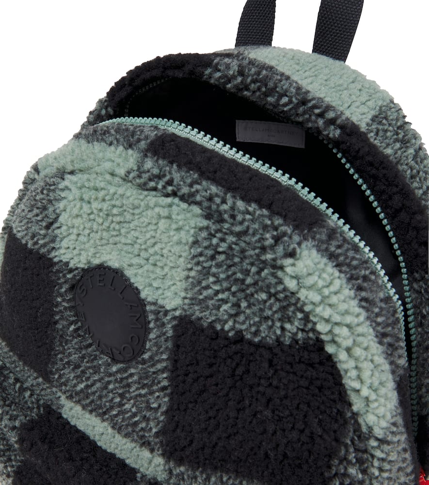 Logo checked teddy backpack
