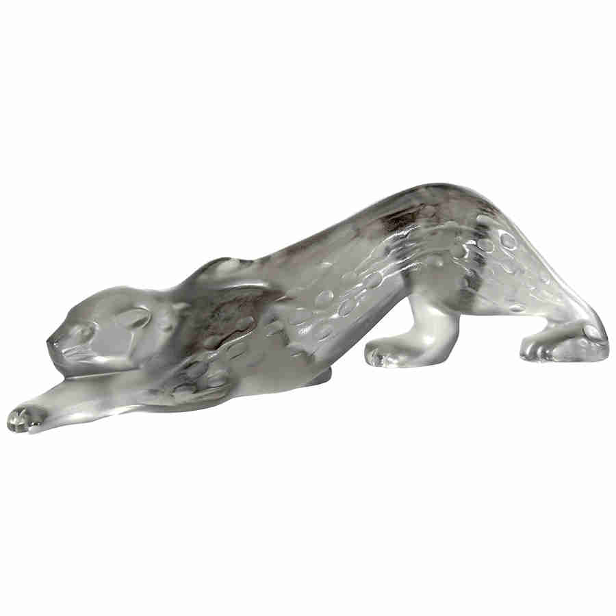 Zeila Panther Small Sculpture Grey Crystal 10491800