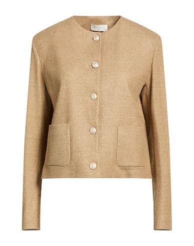 Woman Jacket Sand Size 12 Linen, Polyamide, Cotton