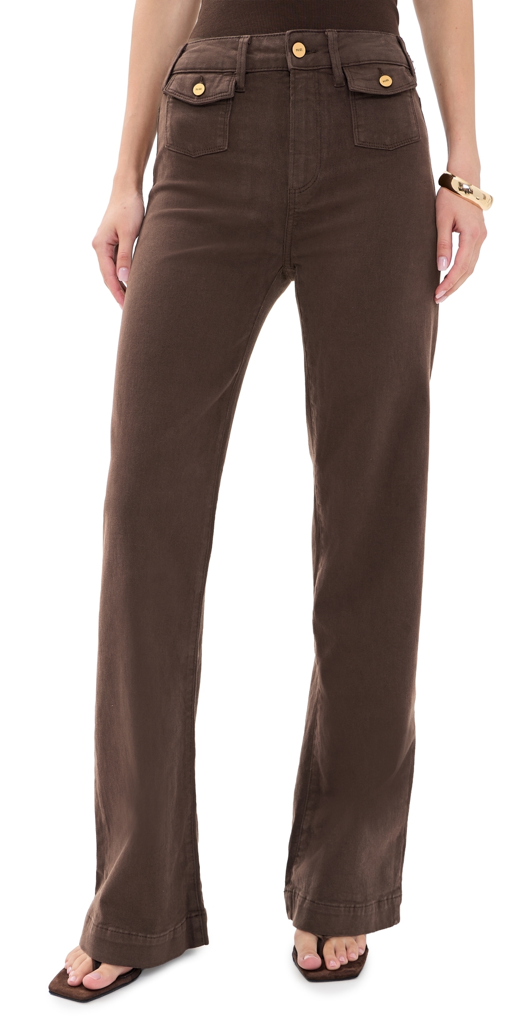 Leenah Mini Patch Pockets Jeans Rich Chocolate