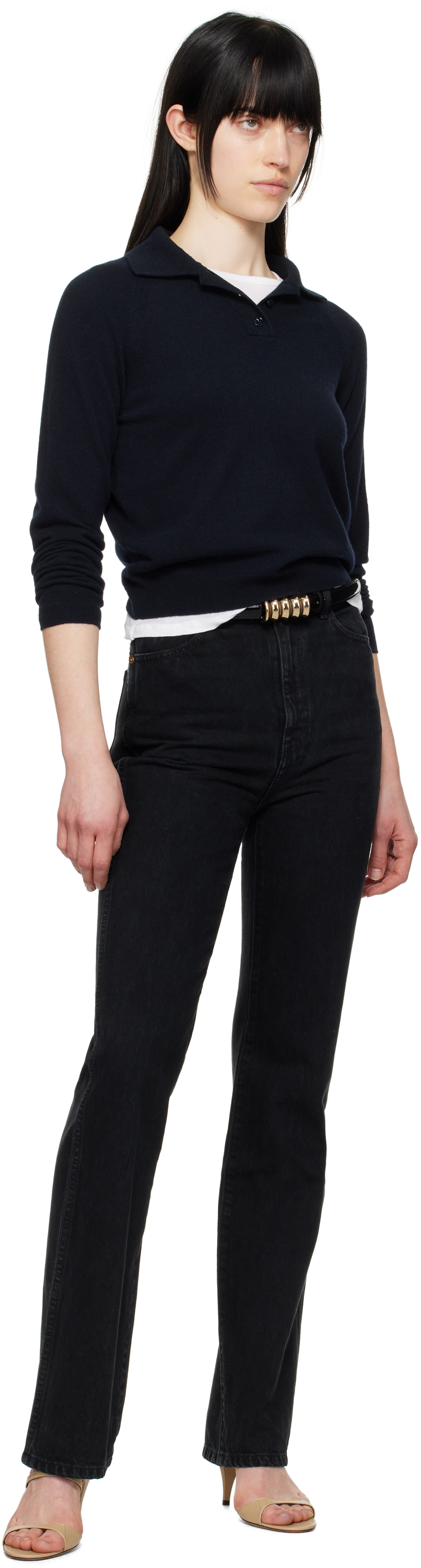 KHAITE Black Danielle Jeans