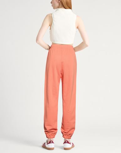 Woman Pants Orange Size L Cotton, Polyester