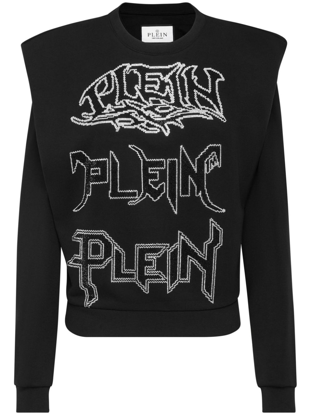 Logo-embellished layered sweatshirt - Black
