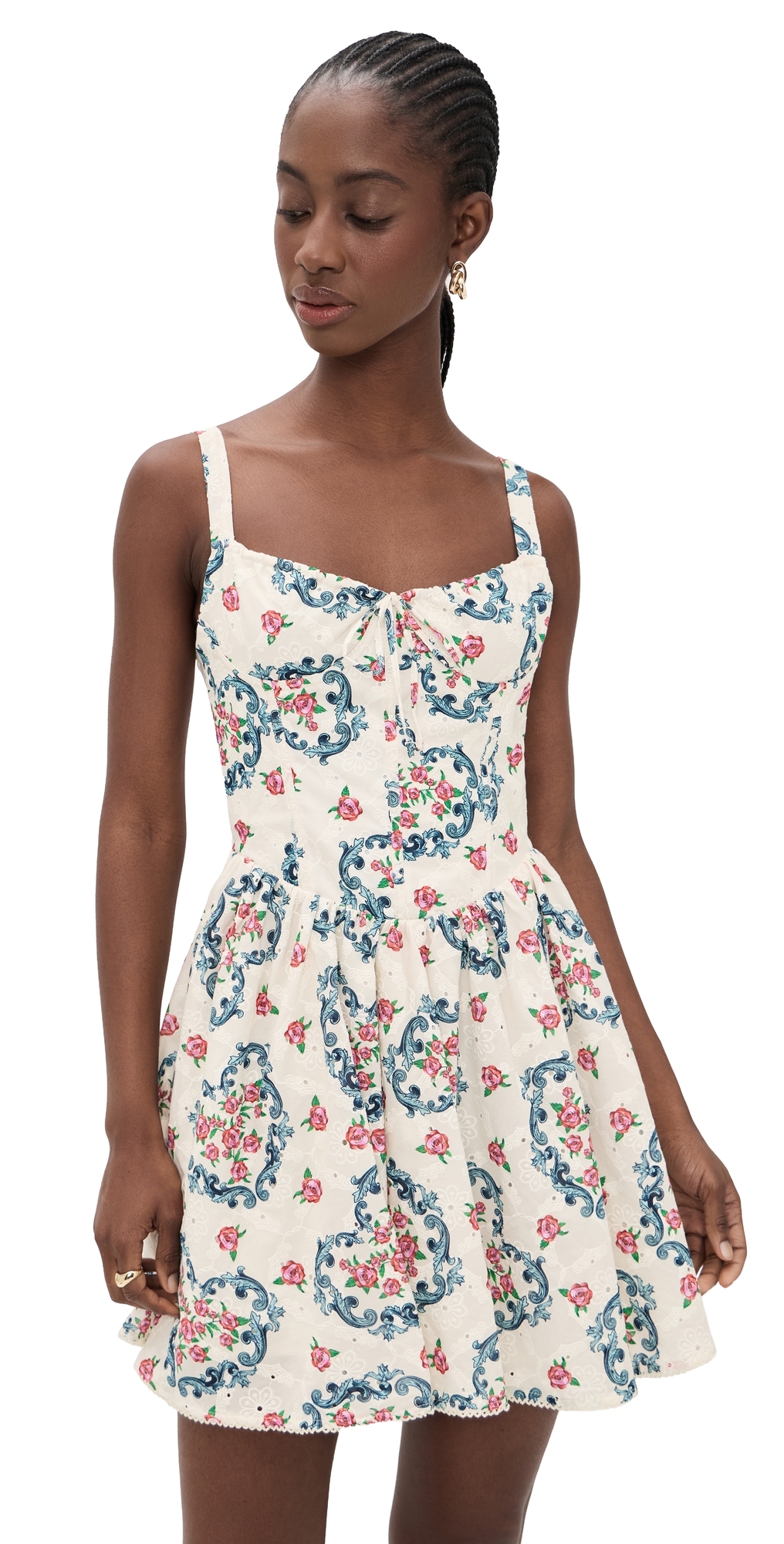 Spring Underwire Eyelet Cherish Mini Dress Multicolor