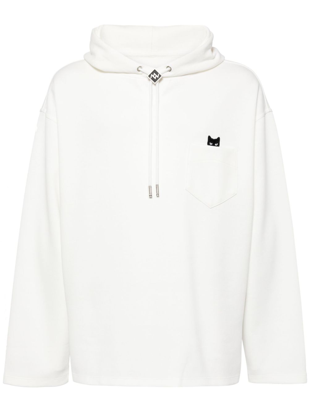 Cotton-blend hoodie - White