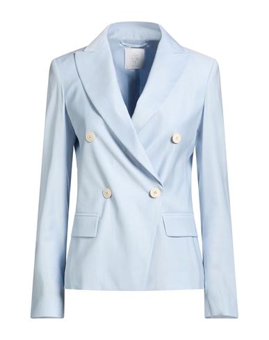 Woman Blazer Sky blue Size 2 Wool, Viscose, Elastane
