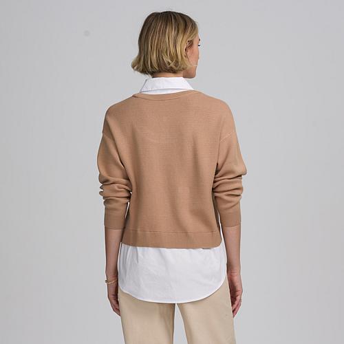 Twofer Mixed Media Sweater