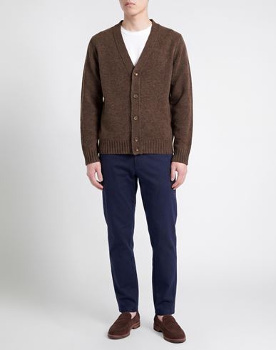 Man Cardigan Taupe Size S Wool