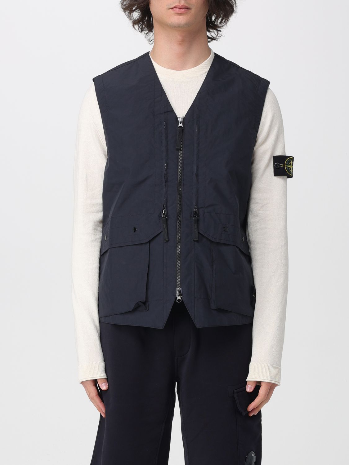 Suit Vest Men color Navy