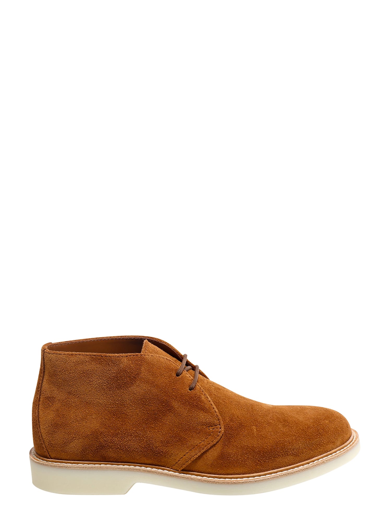 Lace-up suede boots - Neutrals