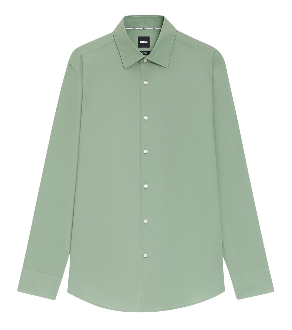 Green Relaxed Solid Shirts