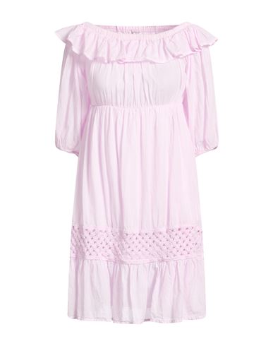 Woman Mini dress Lilac Size S Cotton