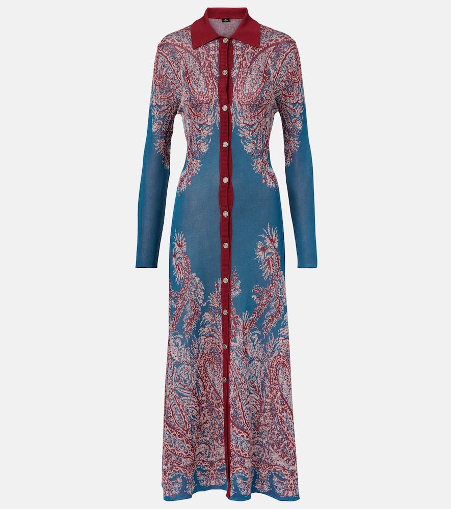 Paisley jersey shirtdress
