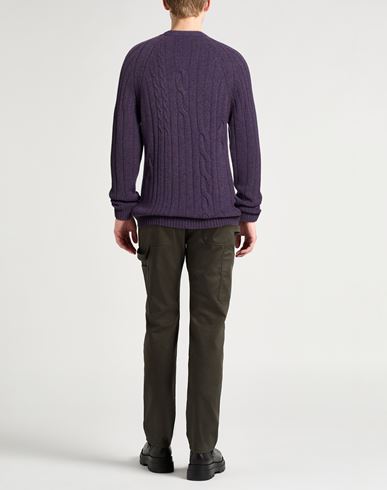 Man Sweater Mauve Size S Merino Wool