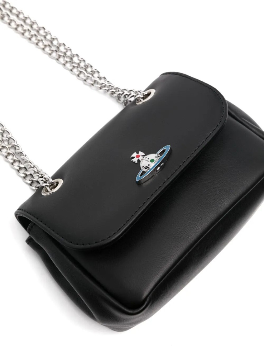 Black small Orb-plaque Crossbody bag