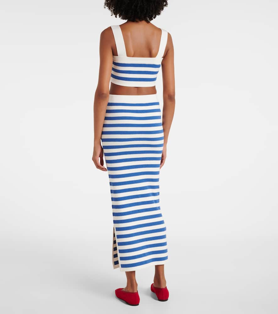 Ari striped pencil skirt
