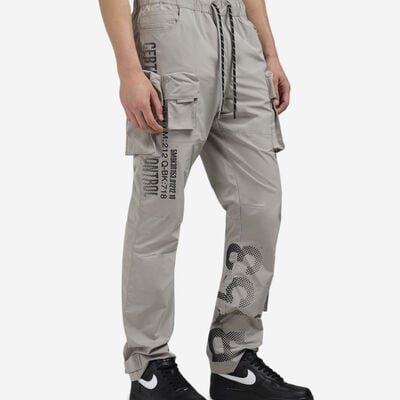 Men's Cargo Nylon Pants in Grey