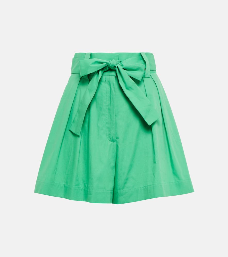 Oscar de la Renta High-rise wide-leg cotton shorts