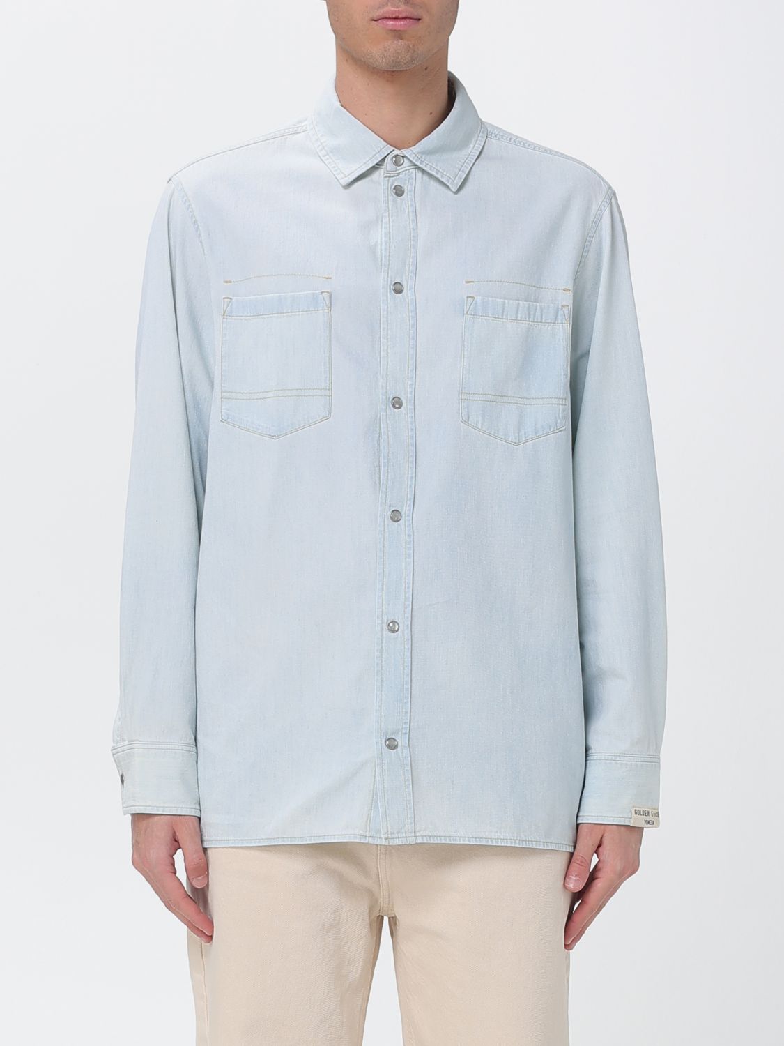 Shirt Men color Stone Washed