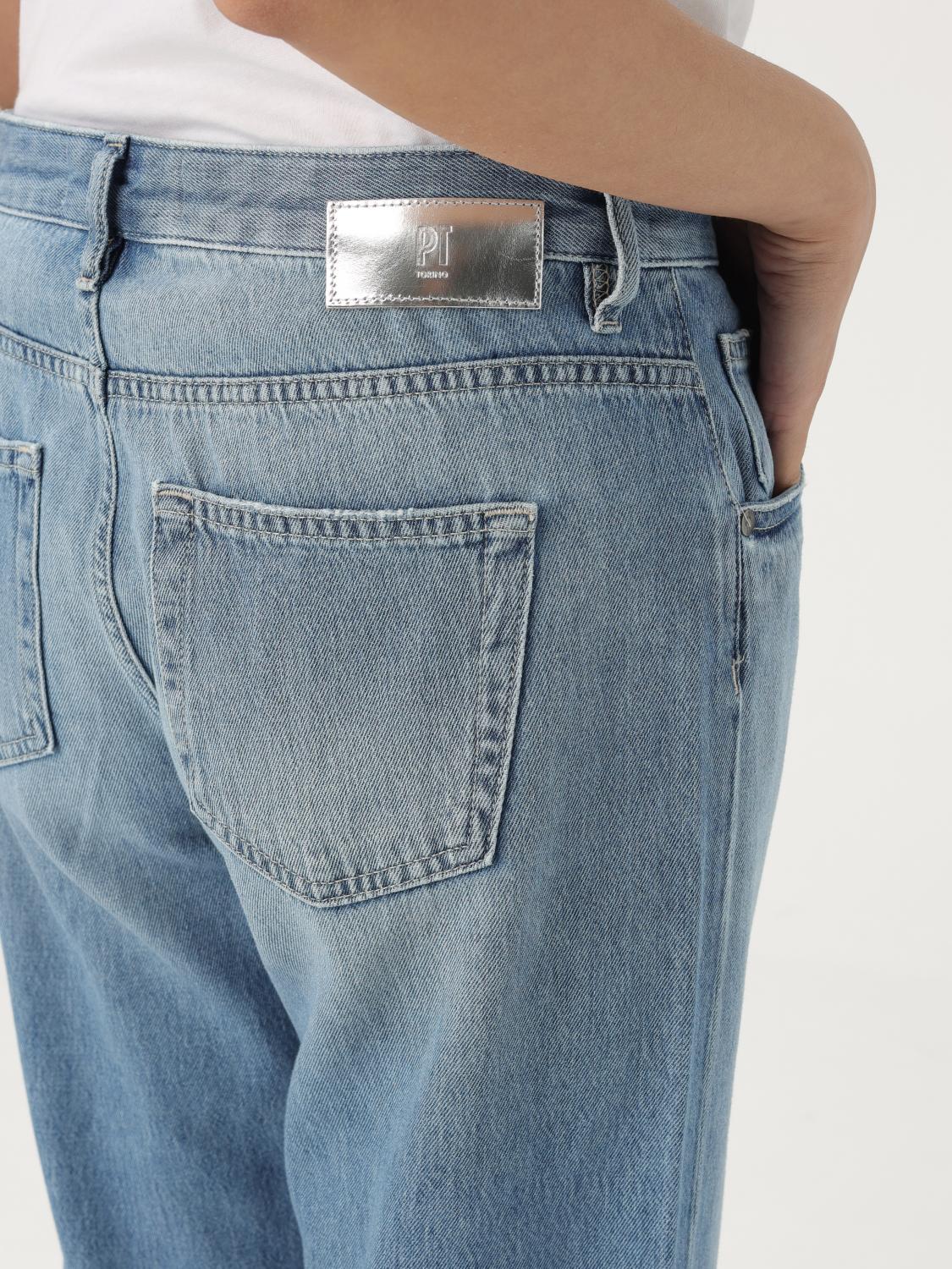 Jeans PT01 Woman color Gnawed Blue