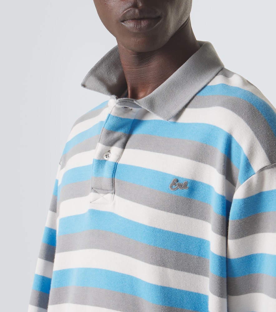 Striped cotton polo shirt