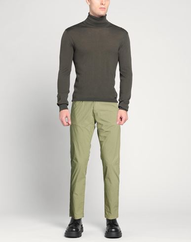 Man Pants Sage green Size 30 Cotton, Elastane