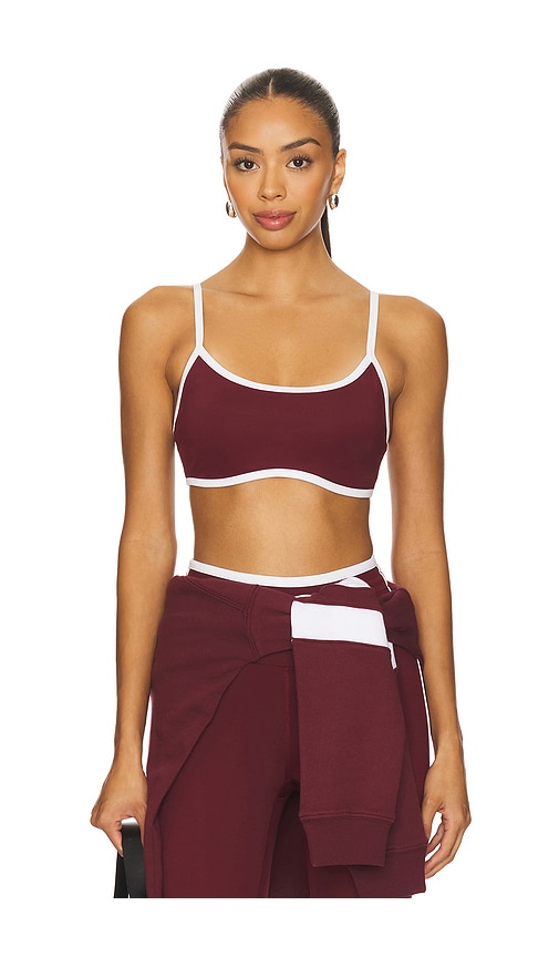 YEAR OF OURS Sport Monica Bra in Burgundy & Cream - Burgundy. XS also in L