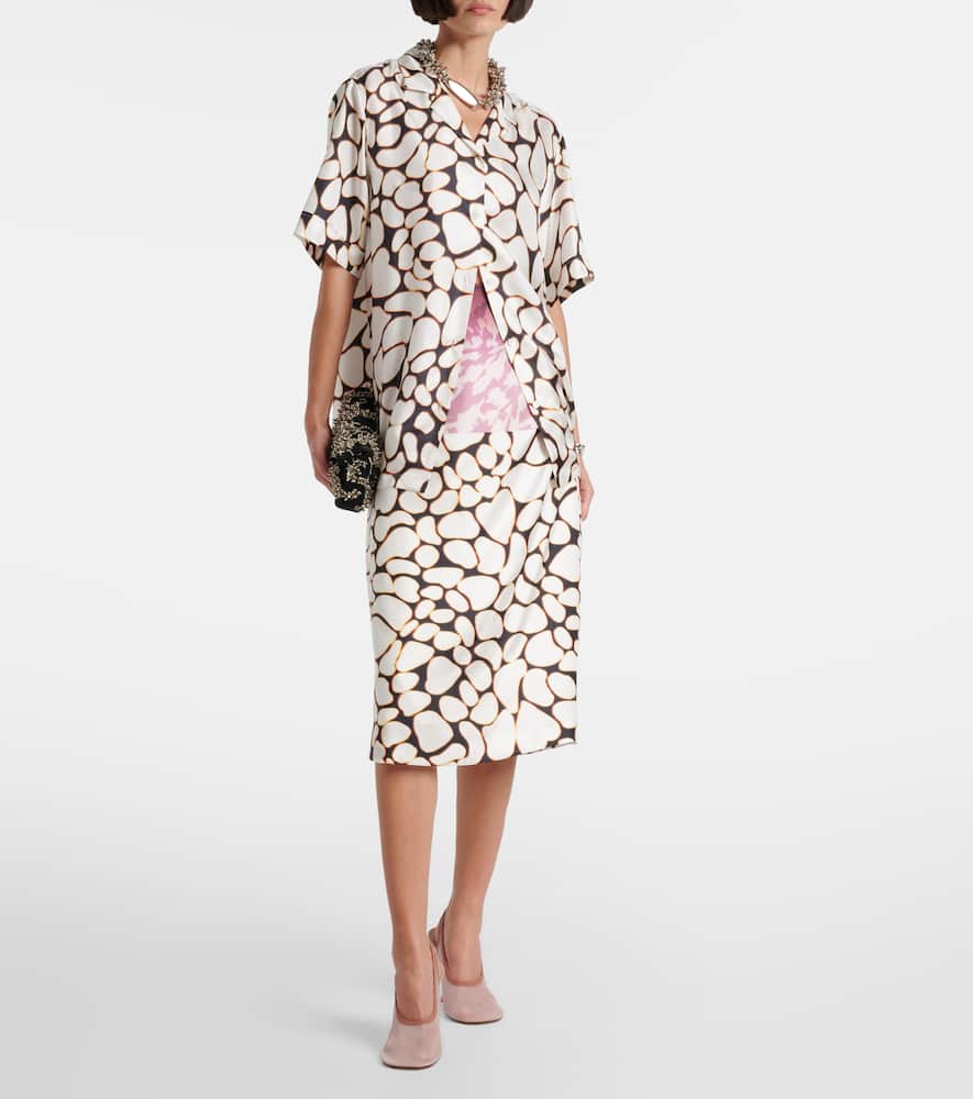 Clive printed silk shirt