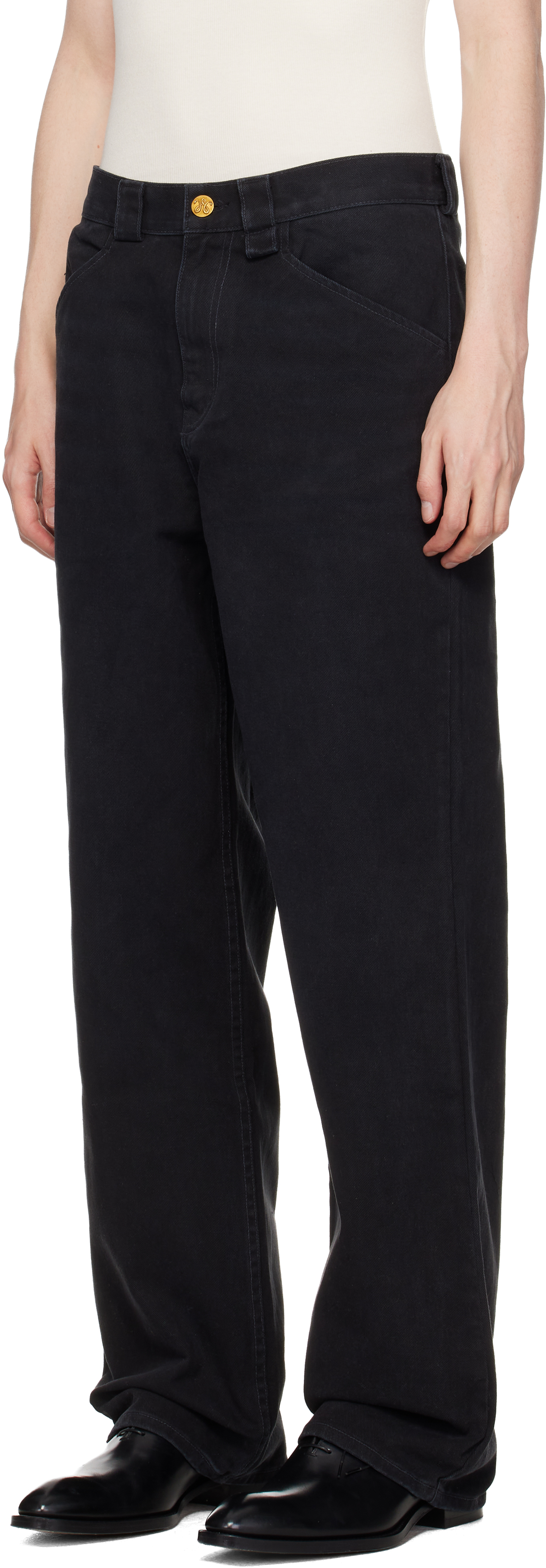 Black Straight Leg 'Good Boy' Jeans
