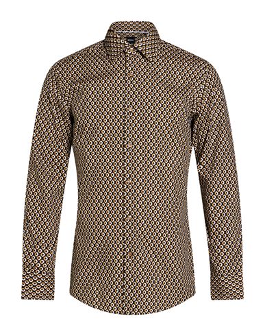 Man Shirt Black Size 15 Cotton, Elastane