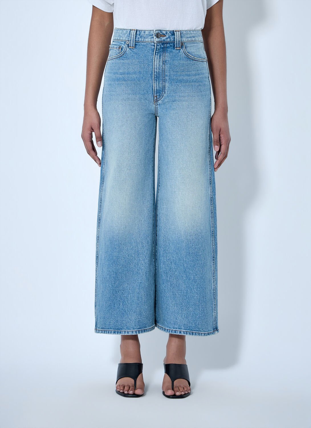 Wide-leg Denim Culottes