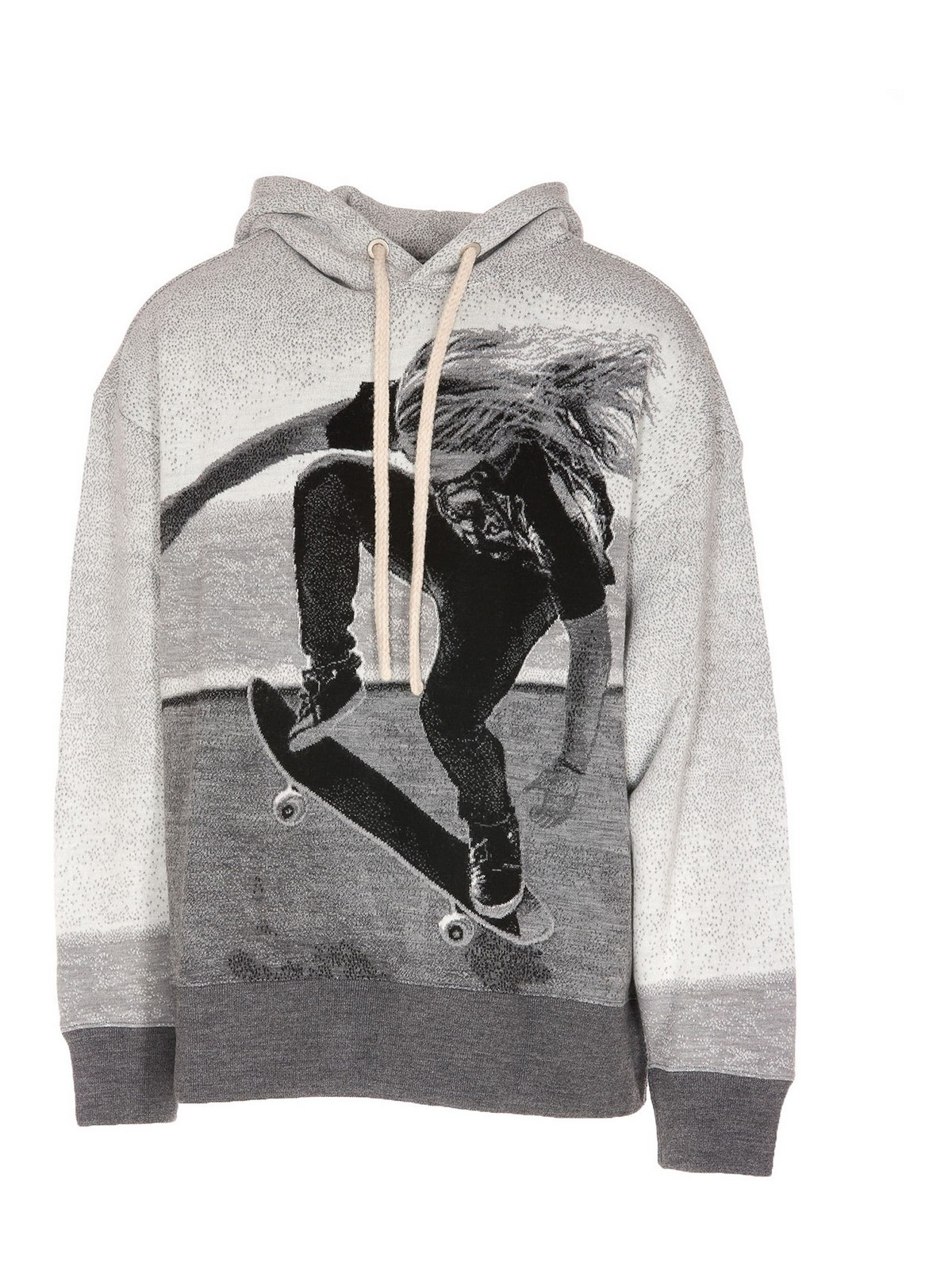Printed colour block hoodie