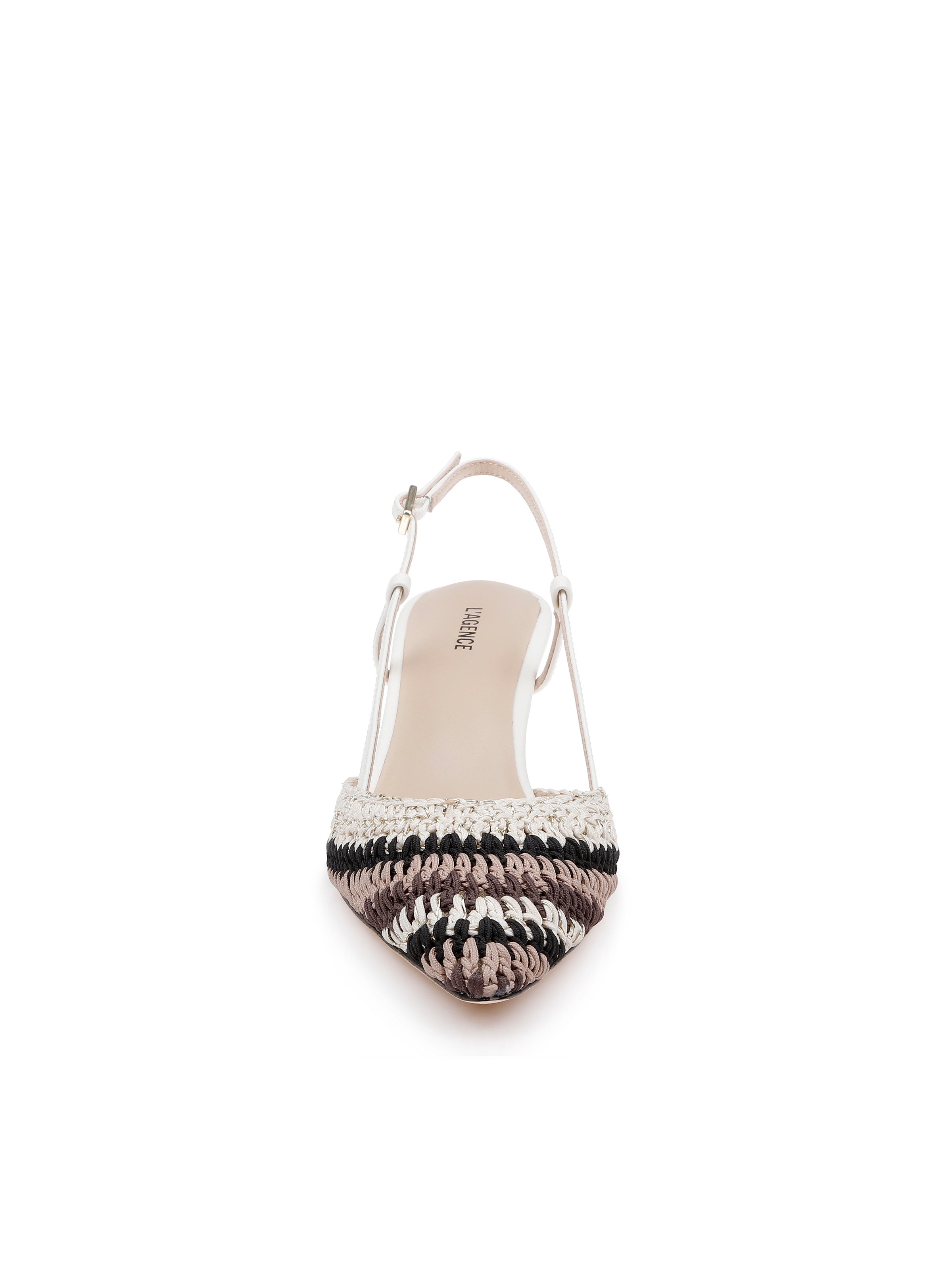 Nantes Slingback Pump In Ecru Multi Crochet