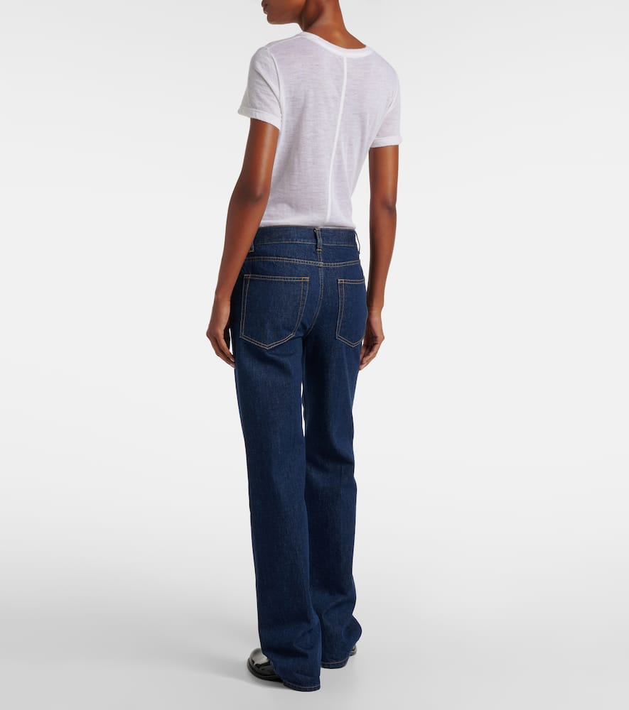 Carlyl mid-rise straight jeans