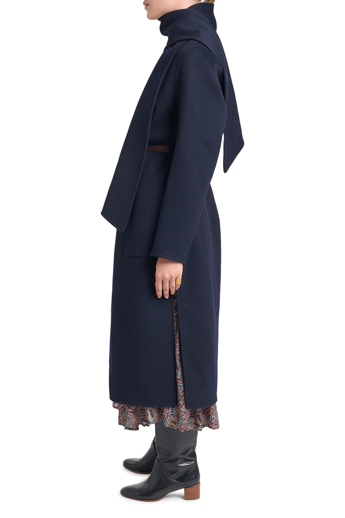 Valeran Coat with Removable Scarf