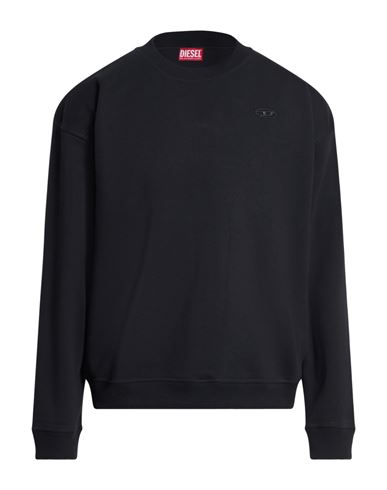 Man Sweatshirt Black Size L Cotton, Polyester