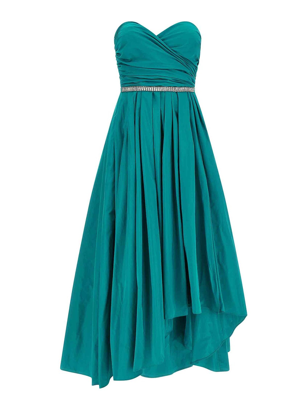 Elegant long dress with jewel belt - 36