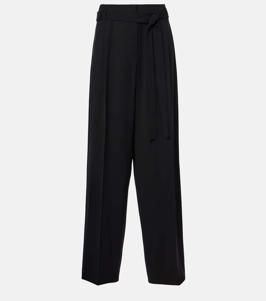 Lonan virgin wool wide-leg pants
