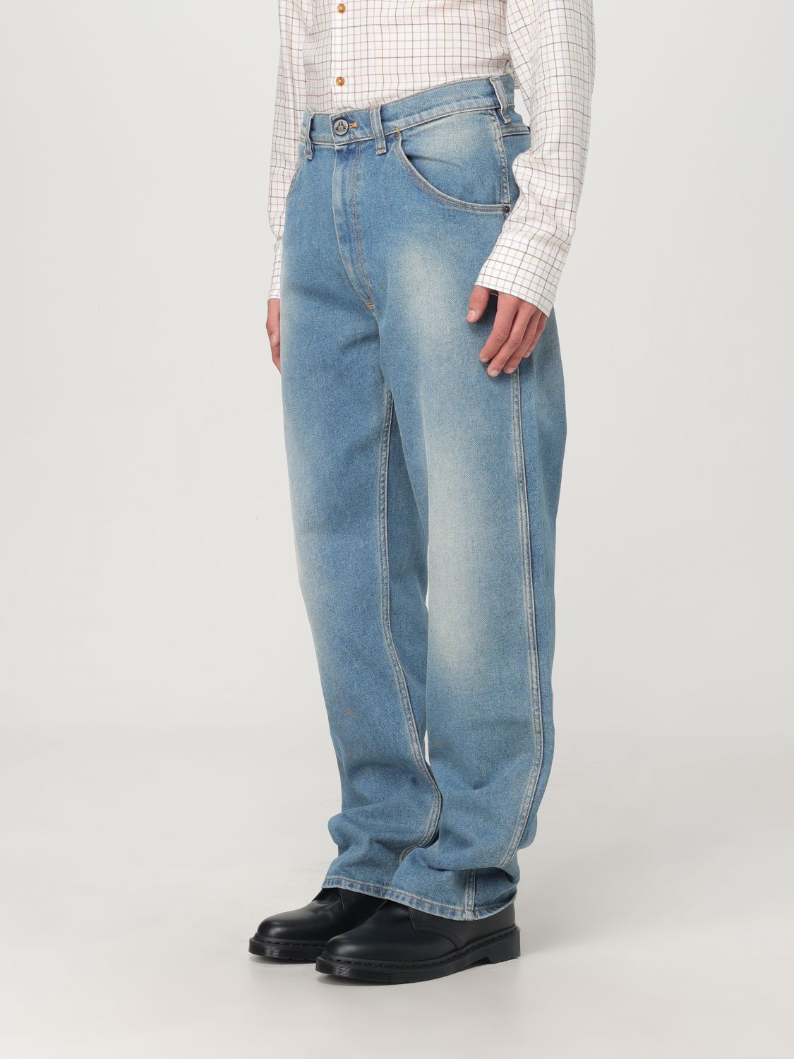 Cotton straight jeans - Blue