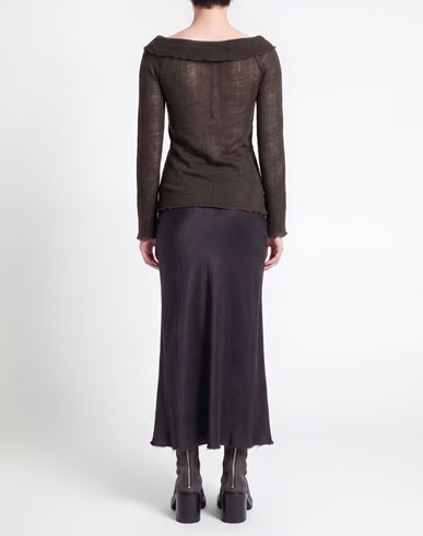 Woman Top Dark brown Size S Virgin Wool, Polyester
