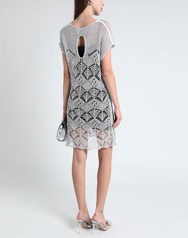 Woman Mini dress Grey Size 6 Acrylic, Polyamide