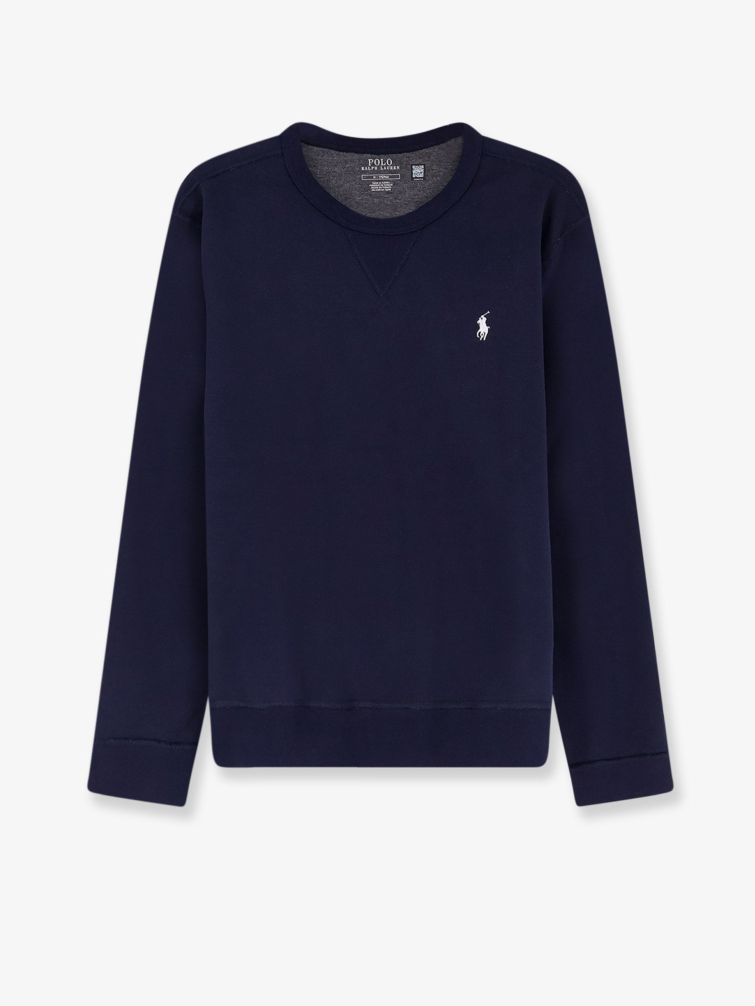 Logo-Embroidered Cotton Blend Sweatshirt — Navy