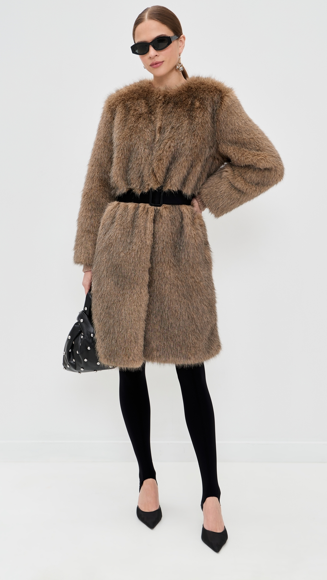 Khai Coat In Faux Fur Natural