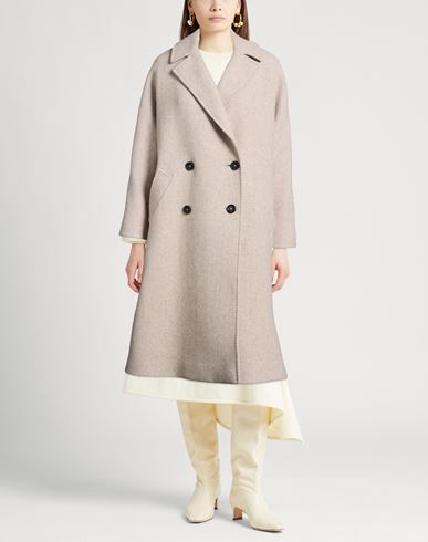 Icons Woman Coat Beige Size 8 Wool, Polyamide