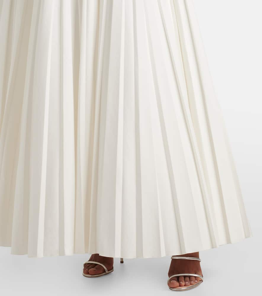 Ruffled cotton maxi dress